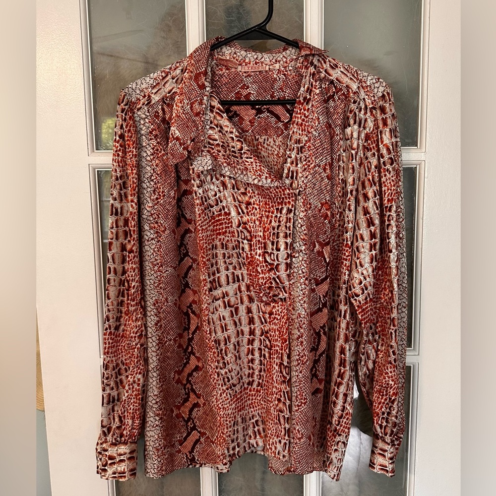 Vintage Tess - satin and shiny - great with white pants